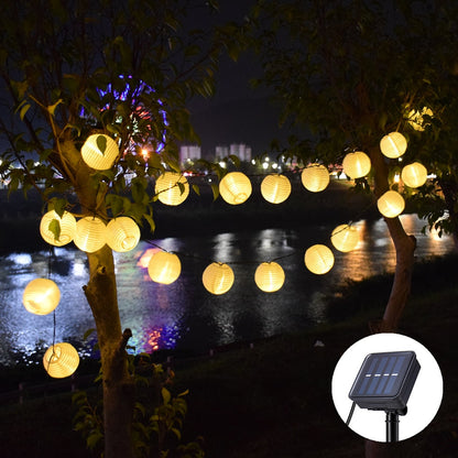 Guirlande solaire multicolore Lampion Chinois