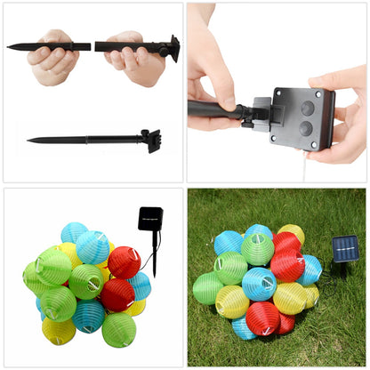 Guirlande solaire multicolore Lampion Chinois