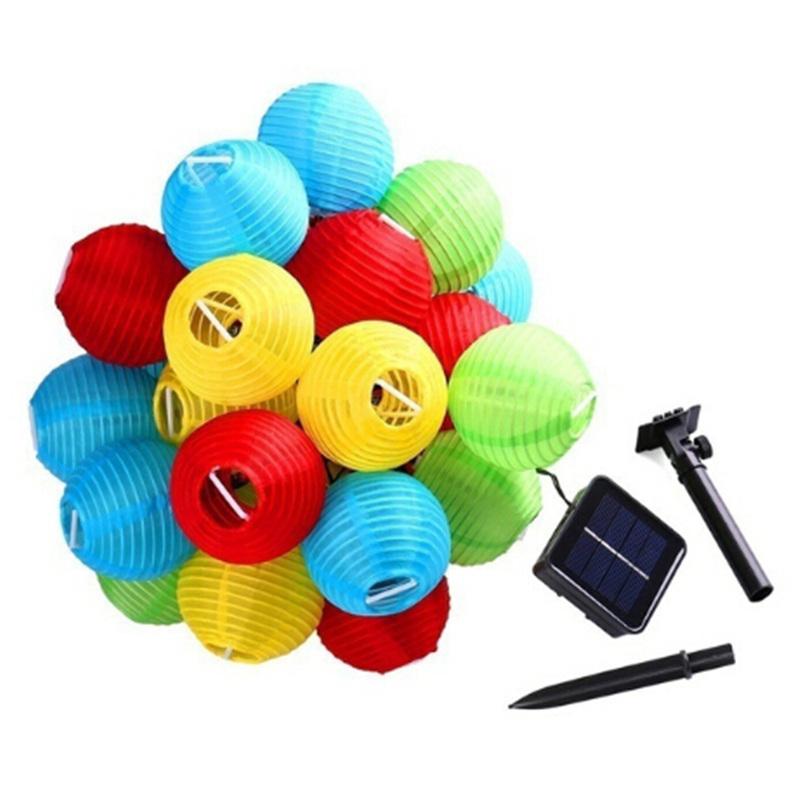 Guirlande solaire multicolore Lampion Chinois