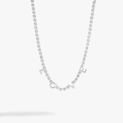 Love Crystal Tennis Necklace