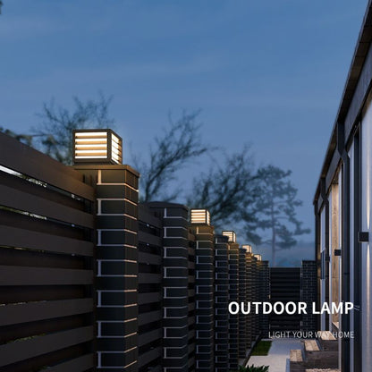 Lampe solaire design Cube luminaire en Inox