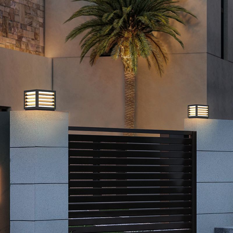 Lampe solaire design Cube luminaire en Inox