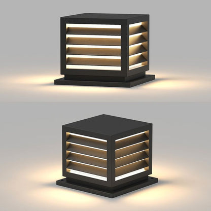 Lampe solaire design Cube luminaire en Inox