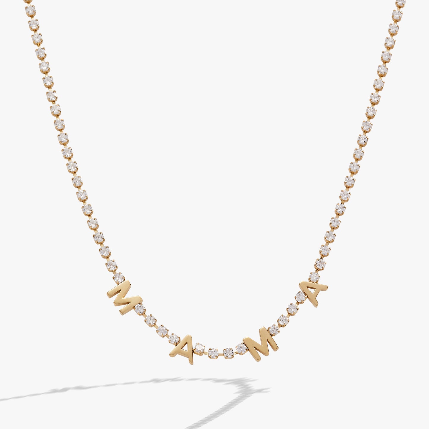 Mama Crystal Tennis Necklace