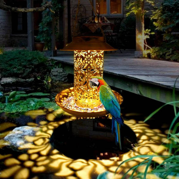 Lanterne solaire Mangeoire pour oiseaux
