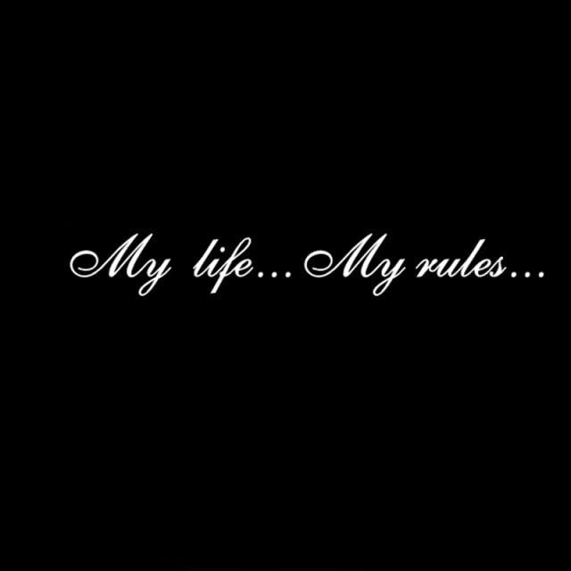 My Life...My Rules... Car Stickers and Decals Auto Motorcycle Bumper sticker Decal Car Sticker Written Words Occlusion Scratch Decals Auto Sticker Vinyl Sticker Cool Waterproof Decals for Laptop Water Bottles Skateboard Motorcycle Car Bike