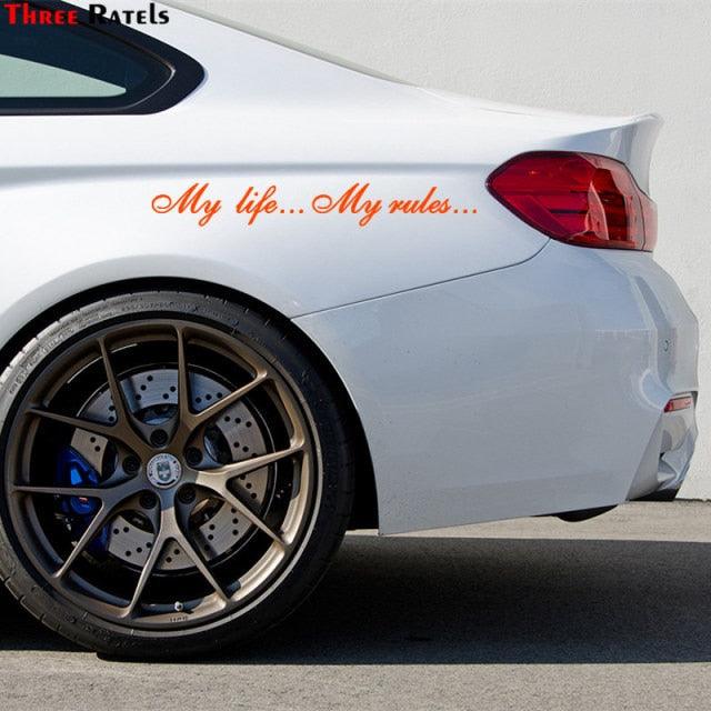 My Life...My Rules... Car Stickers and Decals Auto Motorcycle Bumper sticker Decal Car Sticker Written Words Occlusion Scratch Decals Auto Sticker Vinyl Sticker Cool Waterproof Decals for Laptop Water Bottles Skateboard Motorcycle Car Bike