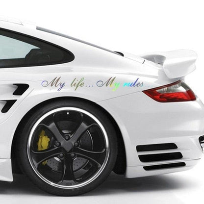My Life...My Rules... Car Stickers and Decals Auto Motorcycle Bumper sticker Decal Car Sticker Written Words Occlusion Scratch Decals Auto Sticker Vinyl Sticker Cool Waterproof Decals for Laptop Water Bottles Skateboard Motorcycle Car Bike