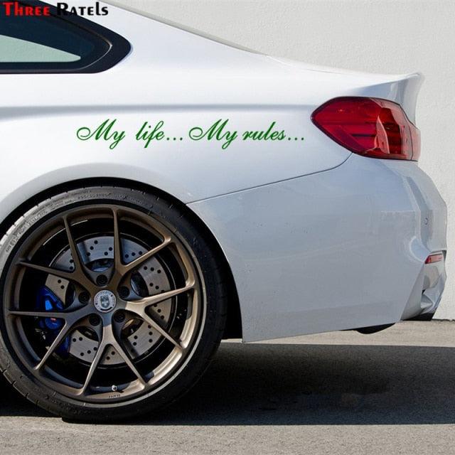 My Life...My Rules... Car Stickers and Decals Auto Motorcycle Bumper sticker Decal Car Sticker Written Words Occlusion Scratch Decals Auto Sticker Vinyl Sticker Cool Waterproof Decals for Laptop Water Bottles Skateboard Motorcycle Car Bike