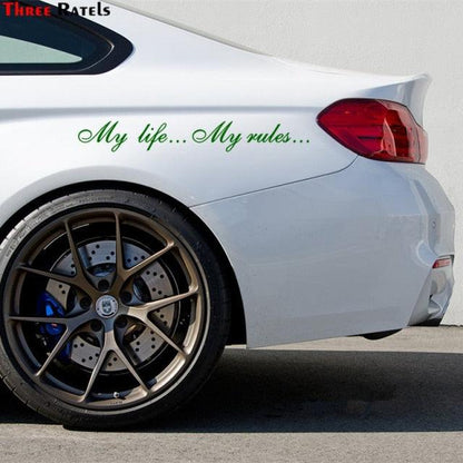 My Life...My Rules... Car Stickers and Decals Auto Motorcycle Bumper sticker Decal Car Sticker Written Words Occlusion Scratch Decals Auto Sticker Vinyl Sticker Cool Waterproof Decals for Laptop Water Bottles Skateboard Motorcycle Car Bike