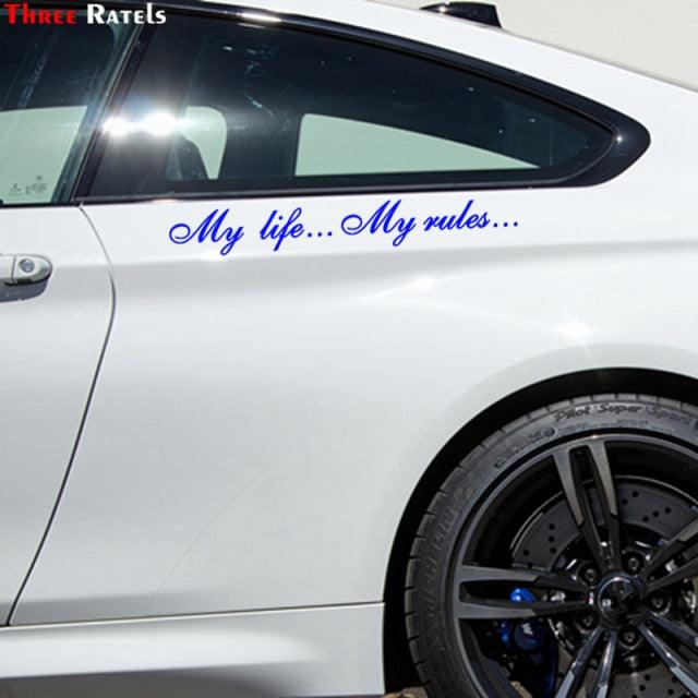 My Life...My Rules... Car Stickers and Decals Auto Motorcycle Bumper sticker Decal Car Sticker Written Words Occlusion Scratch Decals Auto Sticker Vinyl Sticker Cool Waterproof Decals for Laptop Water Bottles Skateboard Motorcycle Car Bike