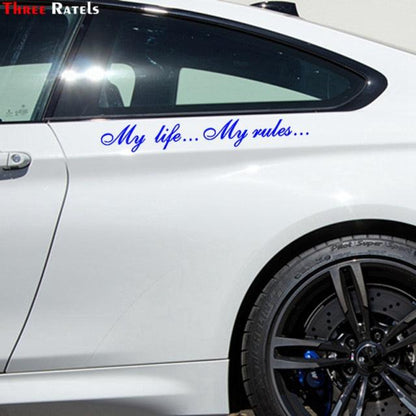 My Life...My Rules... Car Stickers and Decals Auto Motorcycle Bumper sticker Decal Car Sticker Written Words Occlusion Scratch Decals Auto Sticker Vinyl Sticker Cool Waterproof Decals for Laptop Water Bottles Skateboard Motorcycle Car Bike