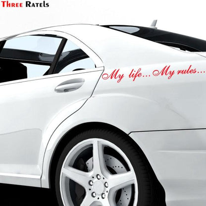 My Life...My Rules... Car Stickers and Decals Auto Motorcycle Bumper sticker Decal Car Sticker Written Words Occlusion Scratch Decals Auto Sticker Vinyl Sticker Cool Waterproof Decals for Laptop Water Bottles Skateboard Motorcycle Car Bike
