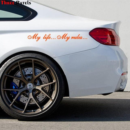 My Life...My Rules... Car Stickers and Decals Auto Motorcycle Bumper sticker Decal Car Sticker Written Words Occlusion Scratch Decals Auto Sticker Vinyl Sticker Cool Waterproof Decals for Laptop Water Bottles Skateboard Motorcycle Car Bike