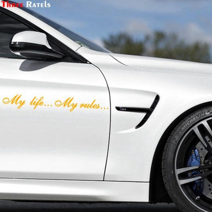 My Life...My Rules... Car Stickers and Decals Auto Motorcycle Bumper sticker Decal Car Sticker Written Words Occlusion Scratch Decals Auto Sticker Vinyl Sticker Cool Waterproof Decals for Laptop Water Bottles Skateboard Motorcycle Car Bike