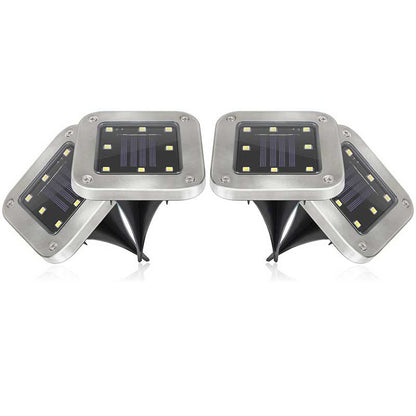 Balise solaire extérieure 4 Piquet de Sol Inox (Carré)