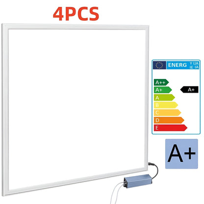4-Pack 48W LED Panel Light 600x600mm. Cool White 6500K - High-Efficiency Illumination for Commercial and Residential Spaces
