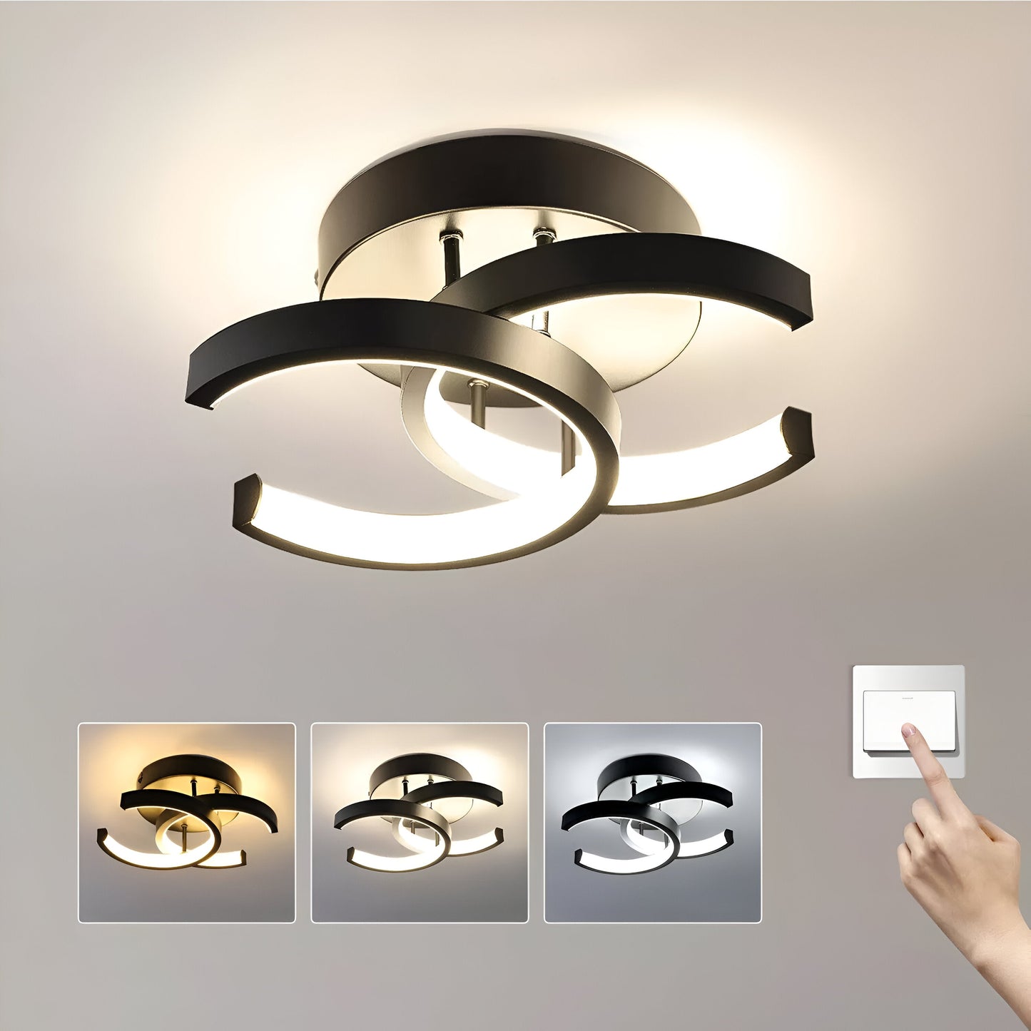 Chic LED Ceiling Lamp Fixture – Modern and Decorative Pendant Chandelier for Living Room. Bedroom. and Elegant Indoor Spaces