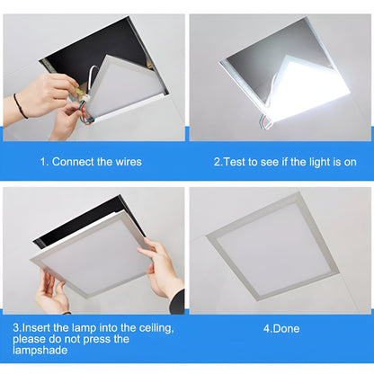 2-Pack 48W LED Panel Lights. 600x600mm - Energy-Saving Cool White 6500K for Versatile Lighting Solutions