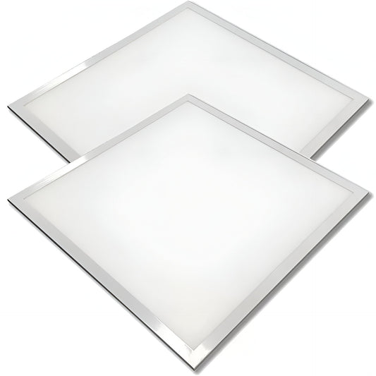 2-Pack 48W LED Panel Lights. 600x600mm - Energy-Saving Cool White 6500K for Versatile Lighting Solutions
