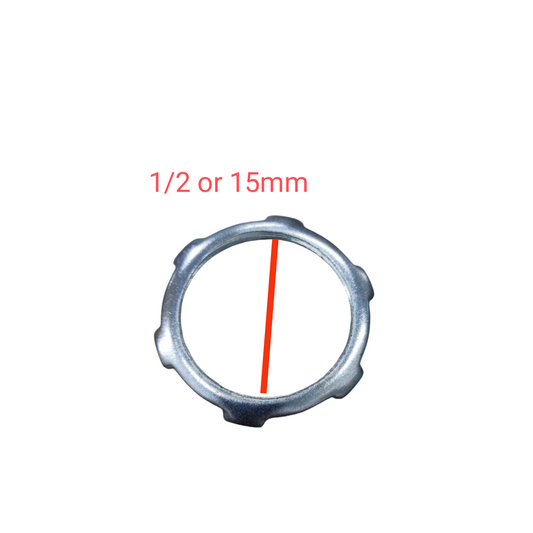 1/2 Inch Locknut for RSC Pipes 15mm. RSC Locknut 15mm