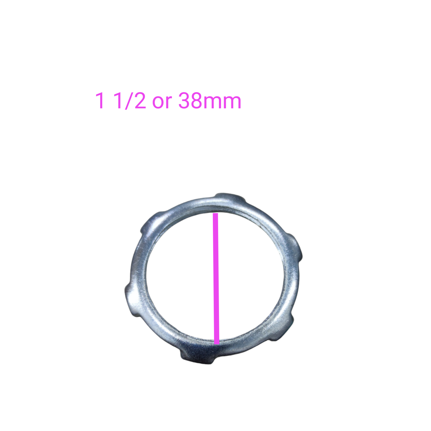 1/2 Inch Locknut for RSC Pipes 15mm. RSC Locknut 15mm