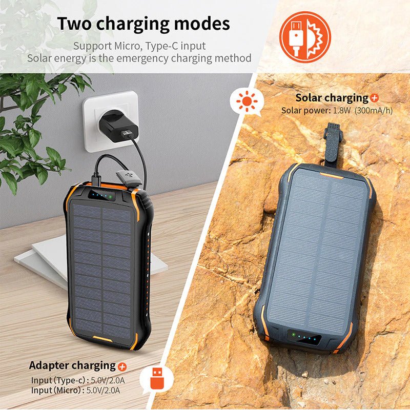 Portable Solar Power Bank (26800mAh - 99Wh)