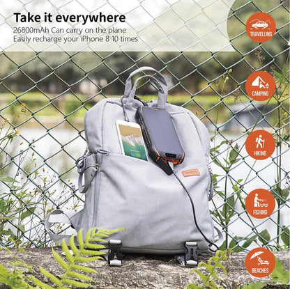 Portable Solar Power Bank (26800mAh - 99Wh)