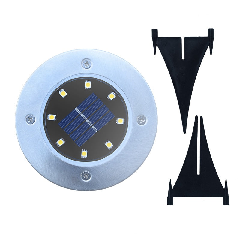 Lampe de sol solaire 16 LED (4 Pièces)