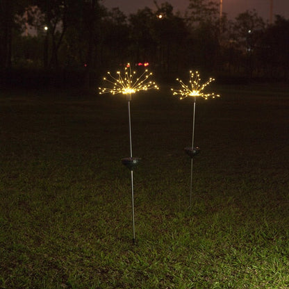 Piquet solaire jardin Feu d'Artifice Jaune