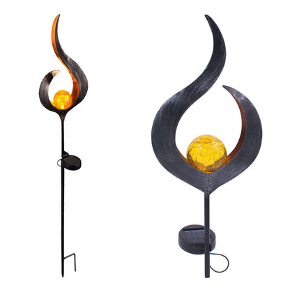 Piquet solaire jardin Boule enflammée