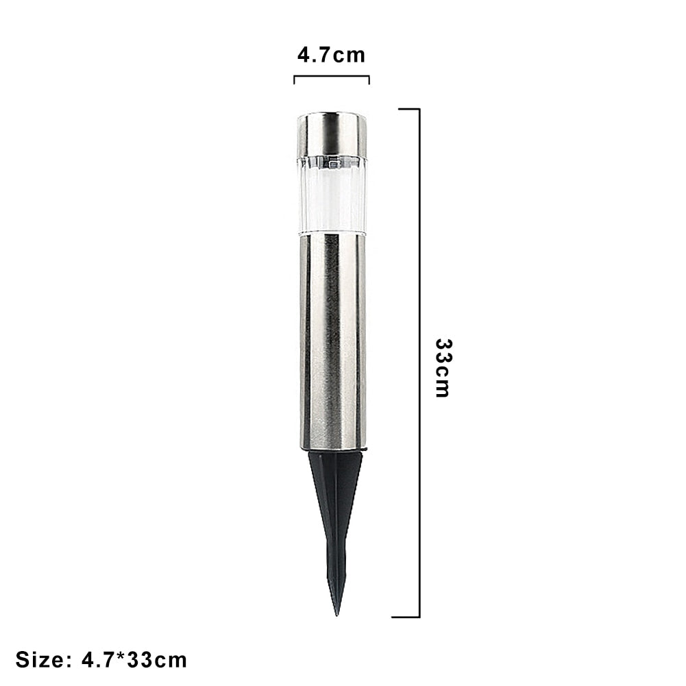 Balise solaire extérieure Piquet Argenté Inox