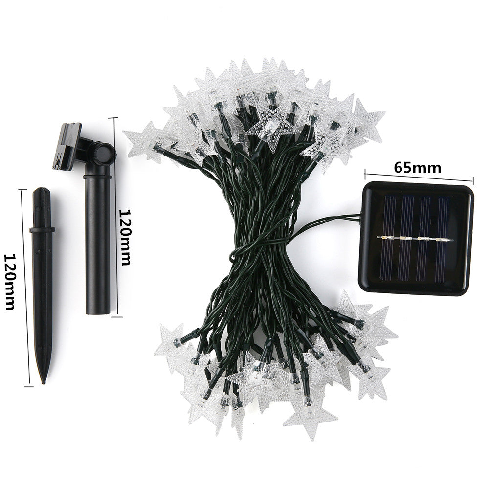 Guirlande Solaire Étoile Jaune
