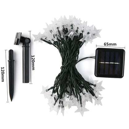 Guirlande Solaire Étoile Jaune
