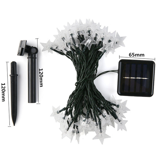 Guirlande Solaire Étoile Jaune