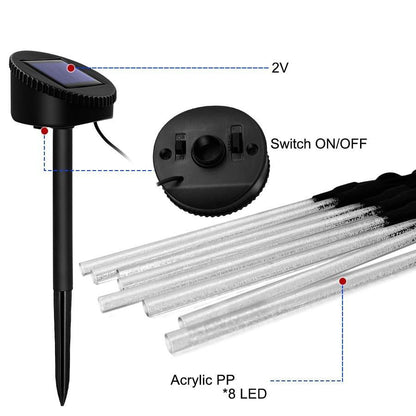 Piquet solaire jardin Tube Lumineux à Bulle (8Pcs)