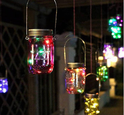 Bocal lumineux solaire 10 Couvercle LED Multicolore