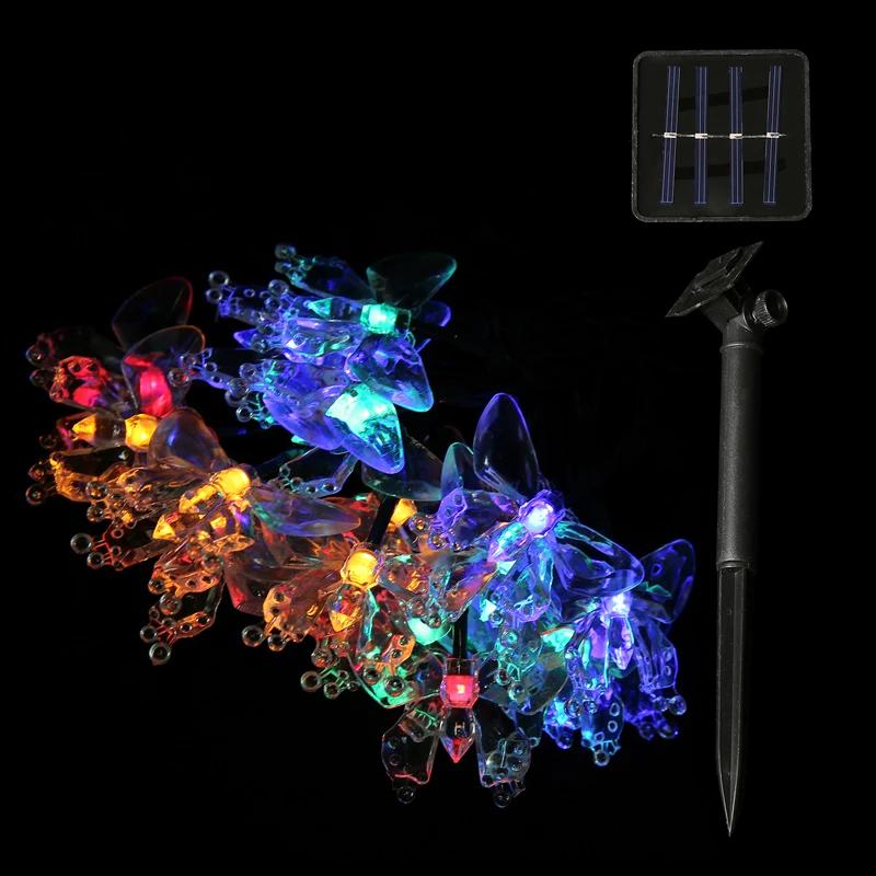 Guirlande Solaire Multicolore <br> Papillon de Cristal