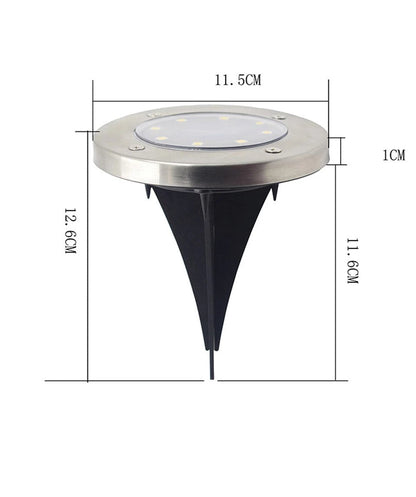 Lampe de sol solaire 16 LED (4 Pièces)