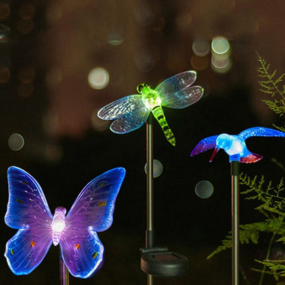 Animaux solaire Trio de Papillon.Libellule.Colibri