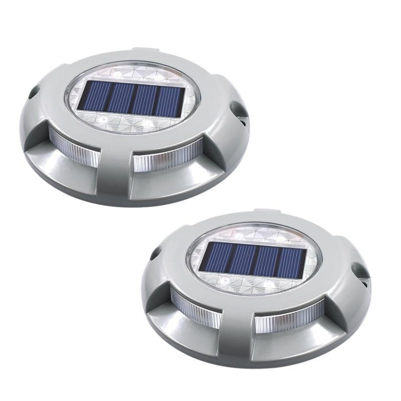 Lampe de sol solaire Goujon de Route Alu