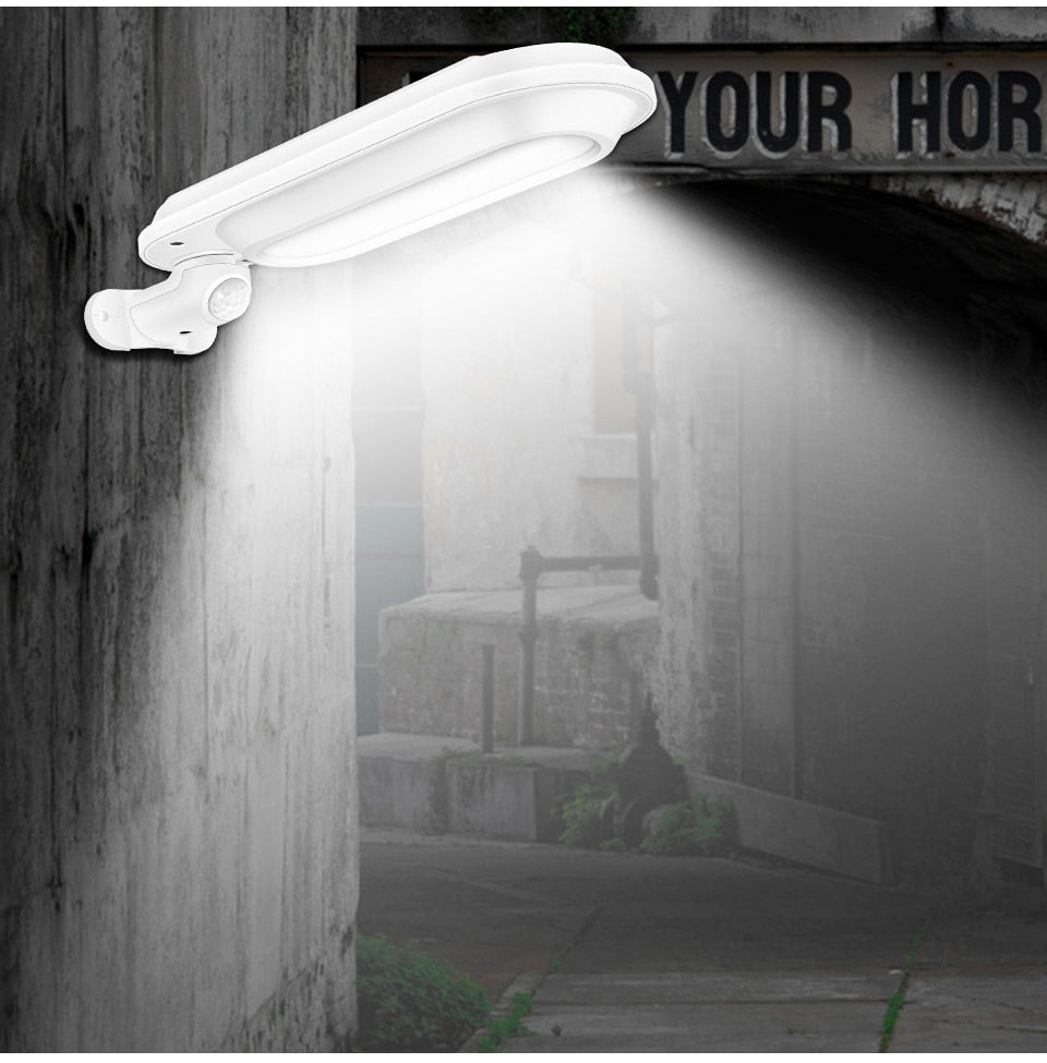 Lampadaire Solaire Ovale Blanc 600 lumens