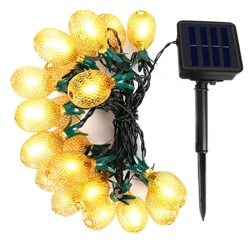 Guirlande Solaire Ananas Lumineux 20 Pièces