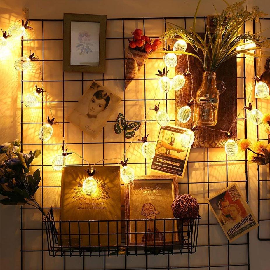 Guirlande Solaire <br> Ananas Lumineux 10 Pièces