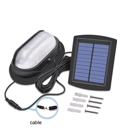 Lampe solaire jardin Murale noire 10 LED
