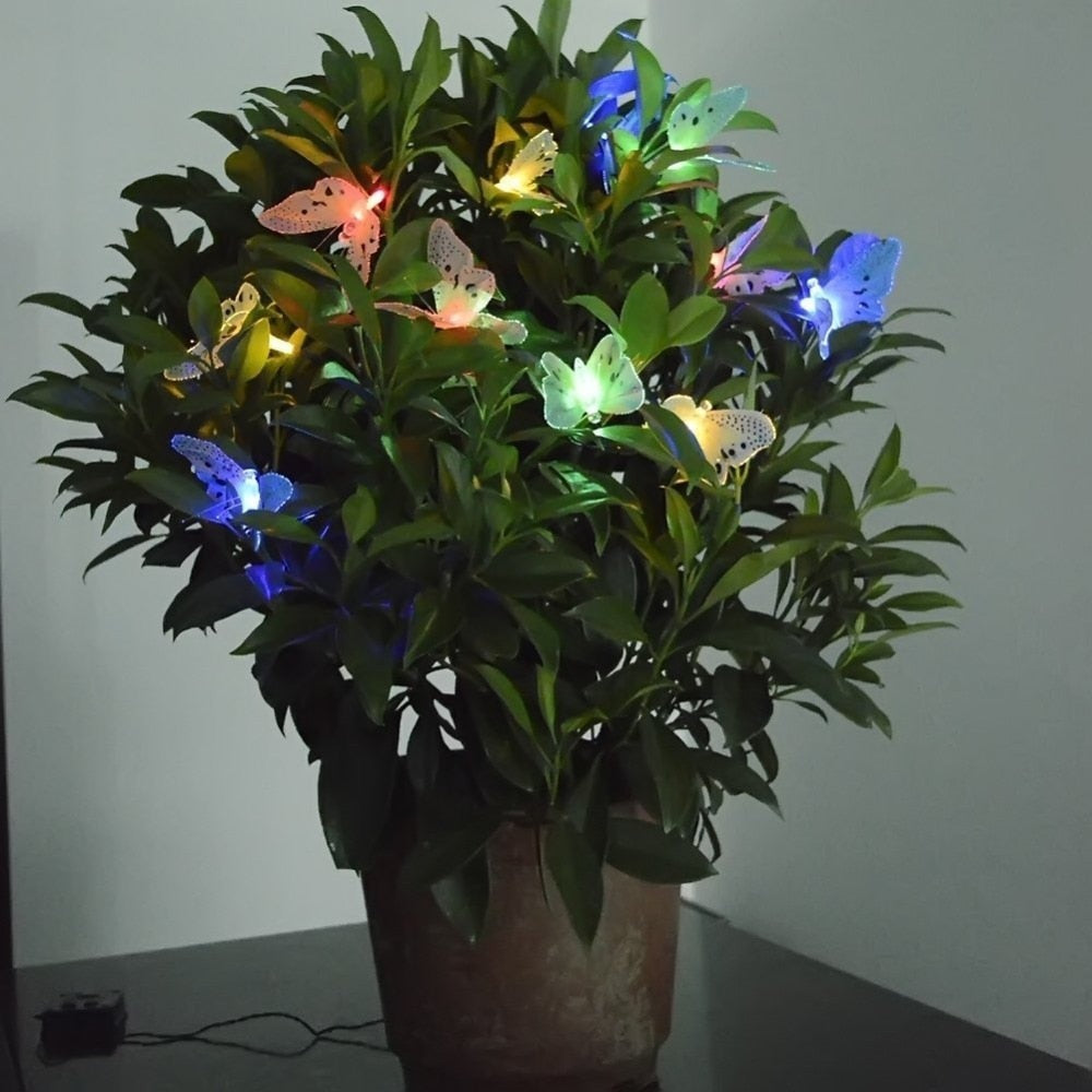 Guirlande solaire Papillon Multi-colore
