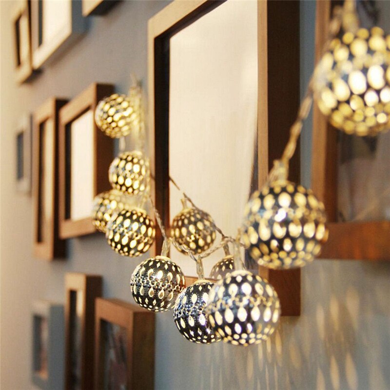 Guirlande Solaire Marocaine Argenté (20 LED)