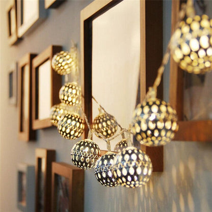 Guirlande Solaire Marocaine Argenté (20 LED)