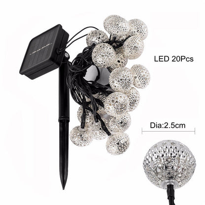 Guirlande Solaire Marocaine Argenté (20 LED)