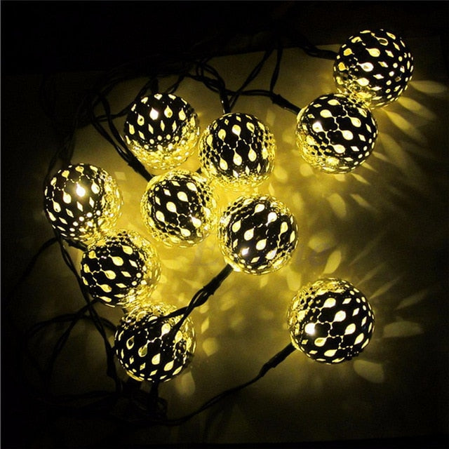 Guirlande Solaire Marocaine Argenté (20 LED)
